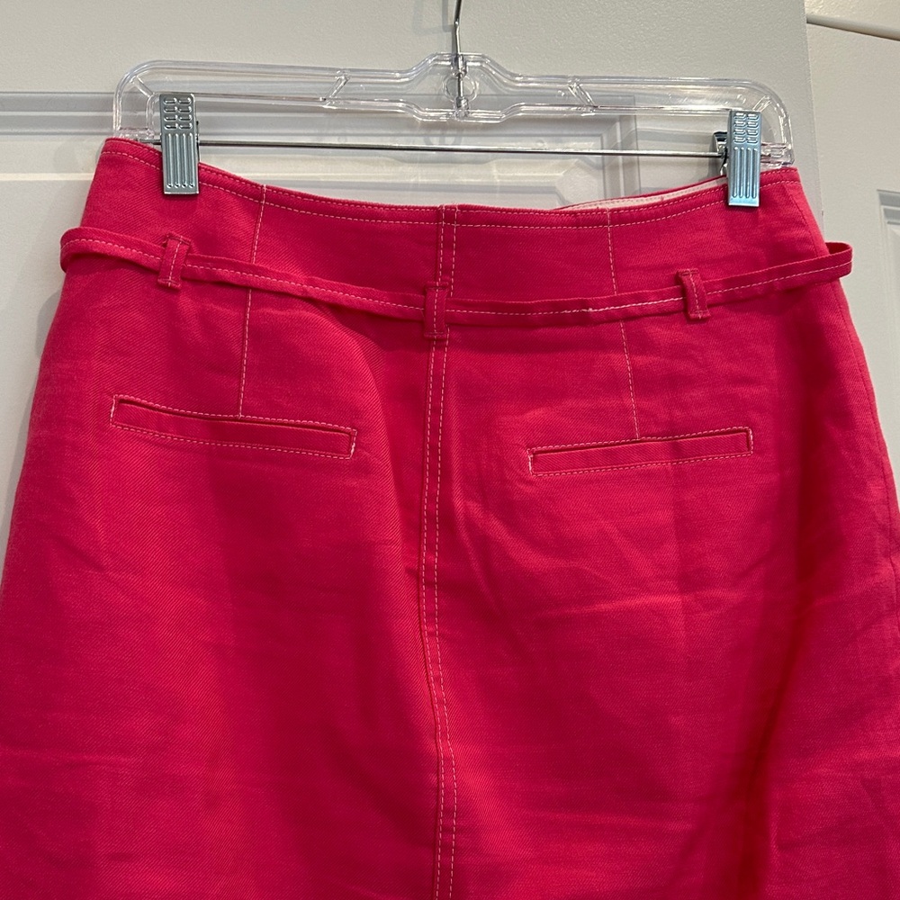 J. Crew Vibrant Pink Button-Front Pencil Skirt - Picture 7 of 7
